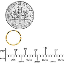 将图片加载到图库查看器，20G 5/16 Steel Gold Tone Anodized Seamless Circular Ring Set of 12
