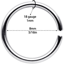 Load image into Gallery viewer, 18G 5/16 Steel Gold Tone Anodized Seamless Circular Ring Set of 12
