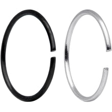 Load image into Gallery viewer, 22G 5/16 Steel Black Anodized Seamless Circular Ring Set of 12
