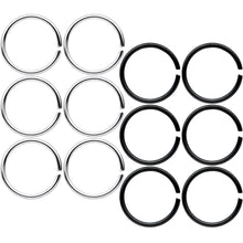 Load image into Gallery viewer, 20G 5/16 Steel Black Anodized Seamless Circular Ring Set of 12
