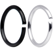 Load image into Gallery viewer, 18G 5/16 Steel Black Anodized Seamless Circular Ring Set of 12
