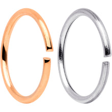 Load image into Gallery viewer, 20G 5/16 Steel Rose Gold Tone Anodized Seamless Circular Ring Set of 12
