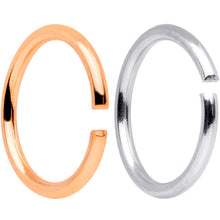 Load image into Gallery viewer, 18G 5/16 Steel Rose Gold Tone Anodized Seamless Circular Ring Set of 12
