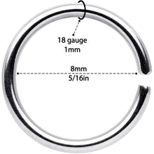 Load image into Gallery viewer, 18G 5/16 Steel Rose Gold Tone Anodized Seamless Circular Ring Set of 12
