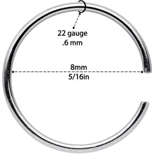 Load image into Gallery viewer, 22G 5/16 Steel Rainbow Anodized Seamless Circular Ring Set of 12
