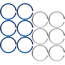 Load image into Gallery viewer, 22G 5/16 Blue Anodized Steel Seamless Nose Hoop Set of 12
