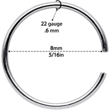 Load image into Gallery viewer, 22G 5/16 Black Gold Tone Anodized Seamless Circular Ring Set of 12
