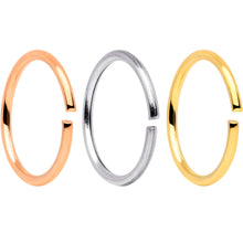 Load image into Gallery viewer, 20G 5/16 Gold Tone Rose Gold Tone Anodized Seamless Circular Ring Set of 12

