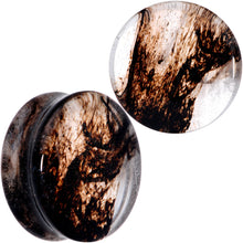 将图片加载到图库查看器，Clear Brown Glass Boho Saddle Plug Set
