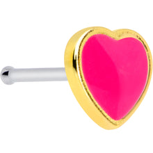 Load image into Gallery viewer, 20G 5/16 Red Heart Valentines Day Nose Bone

