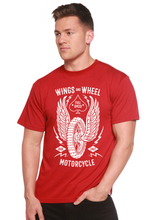 Load image into Gallery viewer, Wings And Wheel Spun Bamboo® Men's Bamboo Viscose/Organic Cotton Short Sleeve Graphic T-Shirt
