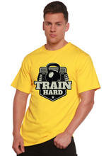 Load image into Gallery viewer, Train Hard Men's Bamboo Viscose/Organic Cotton Short Sleeve Graphic T-Shirt

