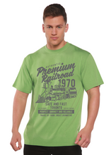 Load image into Gallery viewer, Premium Railroad Spun Bamboo® Men's Bamboo Viscose/Organic Cotton Short Sleeve Graphic T-Shirt
