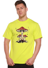 Load image into Gallery viewer, Boho Retro Hippie Mushrooms Natural Unisex Bamboo/Cotton Graphic T-Shirt
