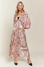 将图片加载到图库查看器，Printed V-Neck Batwing Sleeve Summer Dress For Women – Vibrant Print, Chic &amp; Relaxed, Flattering, Effortlessly Stylish

