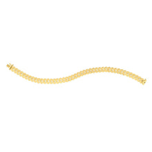 Load image into Gallery viewer, 14k Yellow Gold 7 1/2 inch Laurel Leaf Bracelet with Diamond (7.40 mm)
