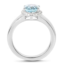 Load image into Gallery viewer, 2.63 Carat Genuine  Blue Topaz and White Topaz .925 Sterling Silver Ring
