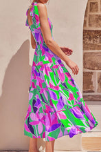 将图片加载到图库查看器，Long Floral Tie-Shoulder Smocked Midi Dress Perfect For Vacation &amp; Summer Days
