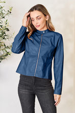 Load image into Gallery viewer, Women Classic Neck Zip-Up Jacket For Everyday Wear Elegant Girls Jacket
