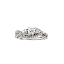 Load image into Gallery viewer, .70ct Diamond Engagement Ring Set 14KT White Gold
