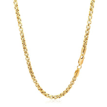 将图片加载到图库查看器，3.4mm 14k Yellow Gold Round Box Chain
