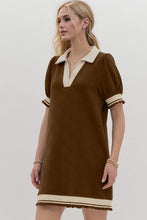Load image into Gallery viewer, Trendy Contrast Short Sleeve Mini Dress Soft &amp; Comfortable Casual Dress for Women
