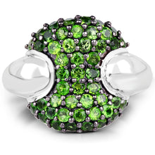 将图片加载到图库查看器，1.82 Carat Genuine Chrome Diopside .925 Sterling Silver Ring
