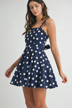 Load image into Gallery viewer, Polka Dot Mini Dress with Ricrac Trim Strap For Women – Playful Polka Dot Design, Unique Ricrac Trim, Fluttering, Chic Mini Dress for Casual or Summer Events
