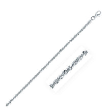 Load image into Gallery viewer, Rhodium Plated 2.2mm Sterling Silver Sparkle Style Chain
