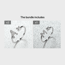 Load image into Gallery viewer, Popular Fashion Silvery AZ Letter Ring Initials Wedding Love Couple Rings Bridesmaid Gift
