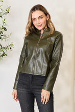 Load image into Gallery viewer, Women Classic Neck Zip-Up Jacket For Everyday Wear Elegant Girls Jacket
