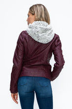 Load image into Gallery viewer, Women Warm Sleek Dual-Zipper Layered Jacket with Cozy Fuzzy Hood Urban Chic &amp; Comfortable Jacket
