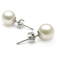 将图片加载到图库查看器，6mm 925 Sterling Silver Pearl Stud Earrings
