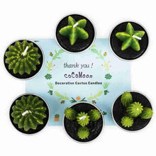 Load image into Gallery viewer, 6Pcs Cactus Candle Cube Candle Simulated Plant Set Paraffin Scented 3D Candle Delicate Succulent Cactus Candles for Valentine's Day Birthday Party Wedding Spa Home Decoration Gifts Home Candle Tea Light Background Props Decor
