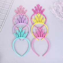 将图片加载到图库查看器，6pcs Plastic Crown Headbands Baby Girl Kids Tiara Hairbands Hair Hoop Accessories Hair Band Headwear Gorgeous Hair Accessories For Women
