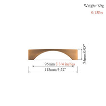 将图片加载到图库查看器，6PCS Set Nordic Modern Glam Brushed Bronze Drawer Knobs Kitchen Door Handles Cupboard Door Handle Cabinet Handles for Furniture Hardware  Brushed Brass Handle Modern Minimalist Cabinet Pull Drawer Handle Wardrobe Cabinet Hardware

