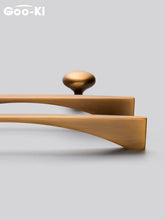 将图片加载到图库查看器，6PCS Set Nordic Modern Glam Brushed Bronze Drawer Knobs Kitchen Door Handles Cupboard Door Handle Cabinet Handles for Furniture Hardware  Brushed Brass Handle Modern Minimalist Cabinet Pull Drawer Handle Wardrobe Cabinet Hardware
