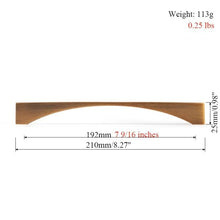 将图片加载到图库查看器，6PCS Set Nordic Modern Glam Brushed Bronze Drawer Knobs Kitchen Door Handles Cupboard Door Handle Cabinet Handles for Furniture Hardware  Brushed Brass Handle Modern Minimalist Cabinet Pull Drawer Handle Wardrobe Cabinet Hardware
