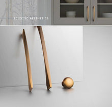 将图片加载到图库查看器，6PCS Set Nordic Modern Glam Brushed Bronze Drawer Knobs Kitchen Door Handles Cupboard Door Handle Cabinet Handles for Furniture Hardware  Brushed Brass Handle Modern Minimalist Cabinet Pull Drawer Handle Wardrobe Cabinet Hardware
