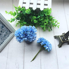 Load image into Gallery viewer, 6pcs Silk Stamen Artificial Flower Bouquet Wedding Party Decoration Handmade Wreath Gift Scrapbooking Craft Fake Flowers
