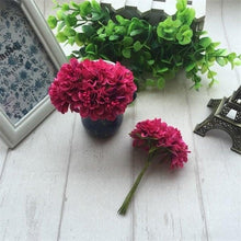 Load image into Gallery viewer, 6pcs Silk Stamen Artificial Flower Bouquet Wedding Party Decoration Handmade Wreath Gift Scrapbooking Craft Fake Flowers
