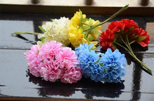 Load image into Gallery viewer, 6pcs Silk Stamen Artificial Flower Bouquet Wedding Party Decoration Handmade Wreath Gift Scrapbooking Craft Fake Flowers
