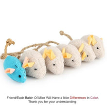 将图片加载到图库查看器，6pcs/lot Mix Pet Toy Catnip Mice Cats Toys Fun Plush Mouse Cat Toy For Kitten Skitter Critters Cat Toy Value Pack
