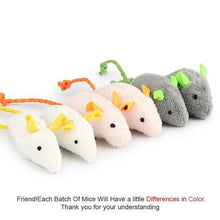 将图片加载到图库查看器，6pcs/lot Mix Pet Toy Catnip Mice Cats Toys Fun Plush Mouse Cat Toy For Kitten Skitter Critters Cat Toy Value Pack

