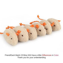 将图片加载到图库查看器，6pcs/lot Mix Pet Toy Catnip Mice Cats Toys Fun Plush Mouse Cat Toy For Kitten Skitter Critters Cat Toy Value Pack
