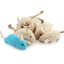 将图片加载到图库查看器，6pcs/lot Mix Pet Toy Catnip Mice Cats Toys Fun Plush Mouse Cat Toy For Kitten Skitter Critters Cat Toy Value Pack
