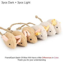 将图片加载到图库查看器，6pcs/lot Mix Pet Toy Catnip Mice Cats Toys Fun Plush Mouse Cat Toy For Kitten Skitter Critters Cat Toy Value Pack
