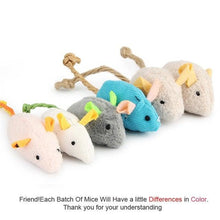 将图片加载到图库查看器，6pcs/lot Mix Pet Toy Catnip Mice Cats Toys Fun Plush Mouse Cat Toy For Kitten Skitter Critters Cat Toy Value Pack
