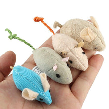 将图片加载到图库查看器，6pcs/lot Mix Pet Toy Catnip Mice Cats Toys Fun Plush Mouse Cat Toy For Kitten Skitter Critters Cat Toy Value Pack
