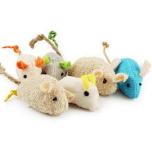 将图片加载到图库查看器，6pcs/lot Mix Pet Toy Catnip Mice Cats Toys Fun Plush Mouse Cat Toy For Kitten Skitter Critters Cat Toy Value Pack

